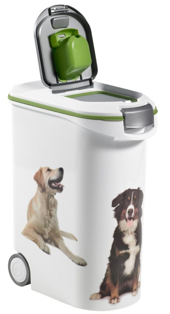 Curver Petlife Dog Food Container, Pet Food Storage Bin On Wheels