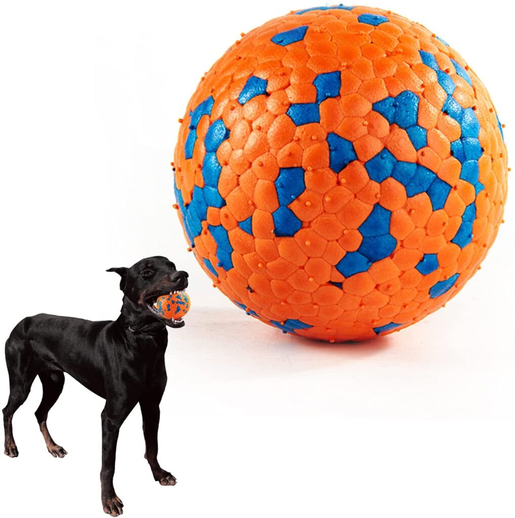 Pakhuis Fantastic Black Bone Pattern Pet Dog Feeding Ball Sound Toy 